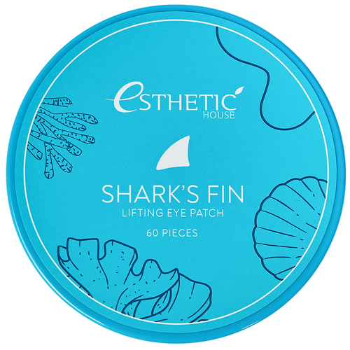 Фото - ESTHETIC HOUSE Shark's Fin Lifting Eye Patch (Гидрогелевые патчи для глаз плавник акулы) 60 шт esthetic house гидрогелевые патчи для век с экстрактом чёрной икры black caviar 60 шт