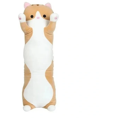 фото Мягкая игрушка подушка обнимашка антистресс кот рыжий 70 см китай
