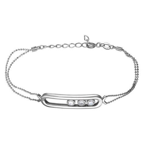 фото Браслет из белого золота тд эстет с подвижным фианитом 01б122623 diamant-online