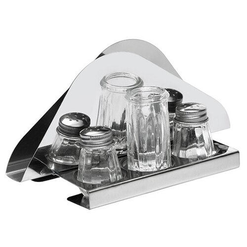 фото Набор для специй соль, перец, стак. для зуб. , салф., серебряный, металл, bf-4203, prohotel