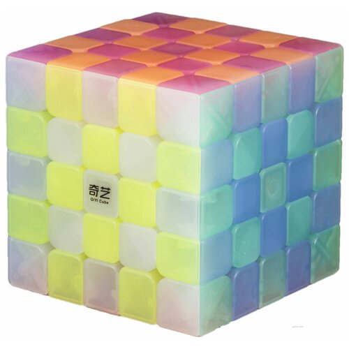 фото Кубик рубика qiyi mofangge 5x5x5 qizheng jelly прозрачный