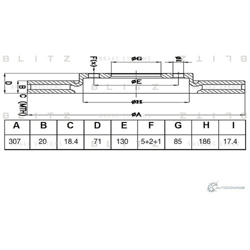 фото Диск тормозной зад blitz bs0471