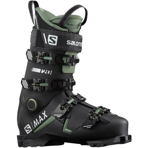 фото Горнолыжные ботинки salomon s/max 120 gw, 9 / 27, black/oil green/silver