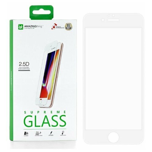 Защитное стекло для Apple iPhone 6 / 6S Amazingthing Silk Full Glue White 0.33 mm / противоударное стекло / защита дисплея / закалённое стекло / 9H glass / олеофобное покрытие / защита экрана для телефона / 9H стекло / полноэкранное стекло / толстое защитное стекло / защита от царапин / стекло для телефона / закаленное стекло / олеофобное стекло / защита экрана от трещин / защита от падений