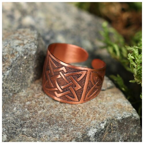 фото Славянский оберег, кольцо сима-ленд, медь, безразмерное, коричневый