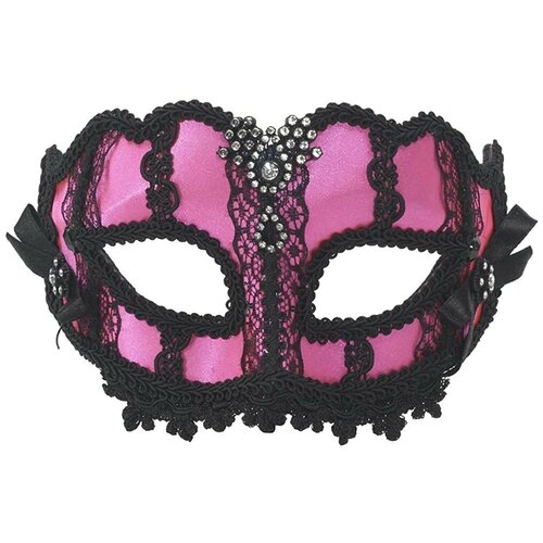 фото Аксессуар для праздника forum novelties маска с кружевом ярко-розовая взрослая