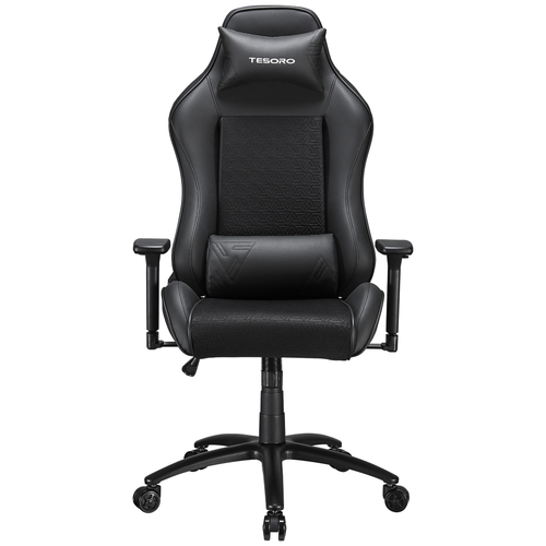 фото Компьютерное кресло tesoro alphaeon s2 игровое, обивка: искусственная кожа, цвет: черный