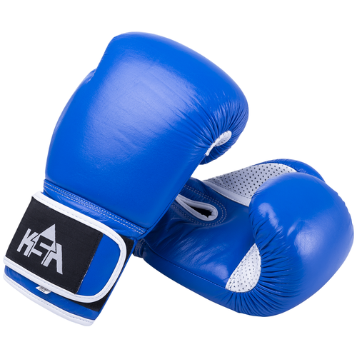 фото Перчатки боксерские ksa wolf blue, кожа, 14 oz