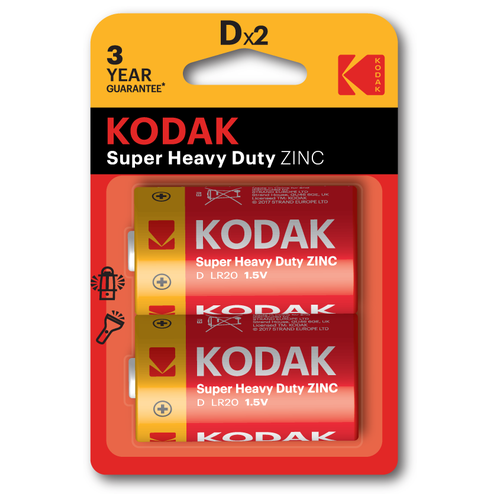 Kodak Батарейка Kodak Extra Heavy Duty R20 BL2, 2шт детская обувь