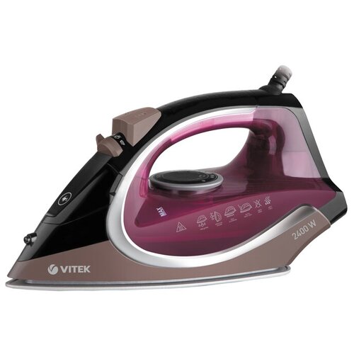 фото Утюг vitek vt-8309 bk фиолетовый/черный/бежевый