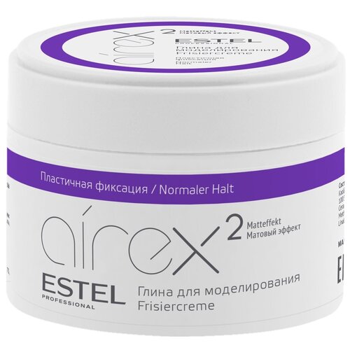 Глина для моделирования волос ESTEL PROFESSIONAL ESTEL Airex с матовым эффектом пластичная фиксация, 65 мл estel эластик гель для моделирования нормальная фиксация 75 мл estel airex
