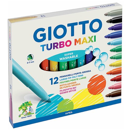 фото Giotto набор фломастеров turbo maxi, 12 шт. (454000)