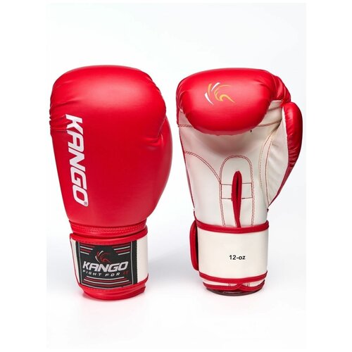 фото Перчатки боксерские kango bmk-004 red/white pu 10 унций