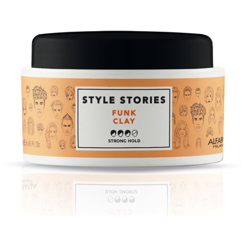 Купить Глиняная паста сильной фиксации для эффекта матовых волос style stories funk clay, Alfaparf Milano