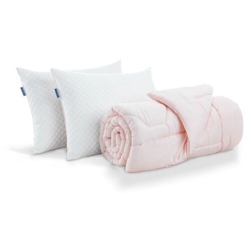 фото Комплект: подушка и одеяло dormeo «вдохновение». размер: 200х200 см. цвет: персиковый