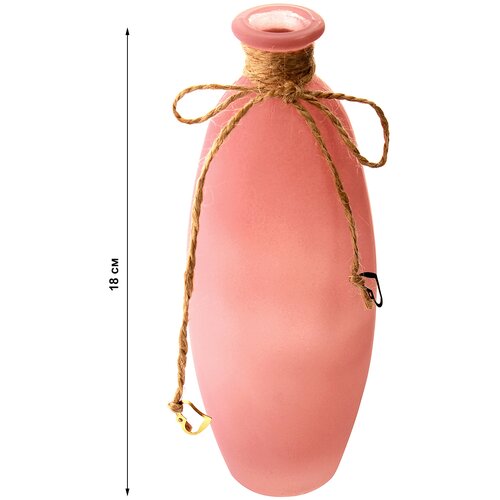 фото Бутылка декоративная evis лилиана-1 h-18см розовый