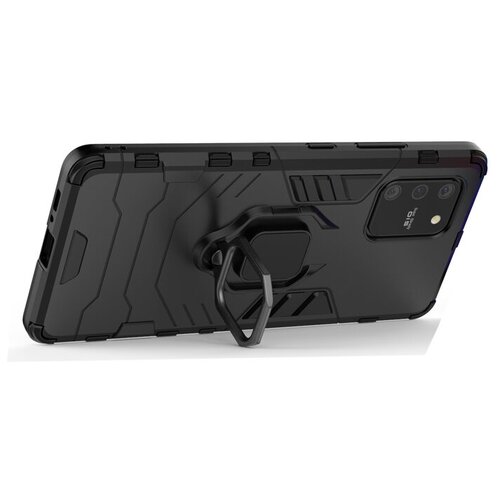 фото Противоударный чехол с кольцом panther case для samsung galaxy s10 lite black panther