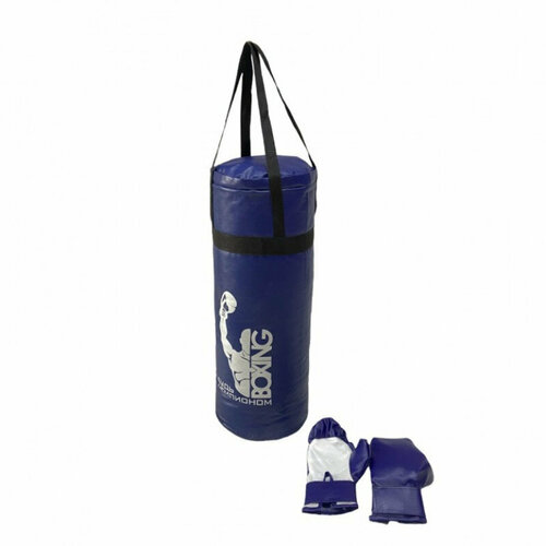 фото Набор для бокса, груша боксерская детская 4,5 кг и перчатки боксерские синего цвета driveforlife