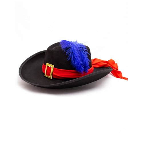 фото Черная мушкетерская шляпа (12253), ⌀ 61 см. fiestas guirca