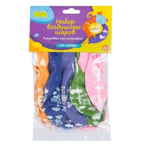 фото Набор воздушных шаров bebelot "игрушки" (шелкография, 10 шт, 30 см, пастель, разноцветные) (bho1705-030)