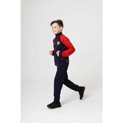 фото Костюм wildwins для мальчиков, куртка и брюки, размер 152, красный, синий