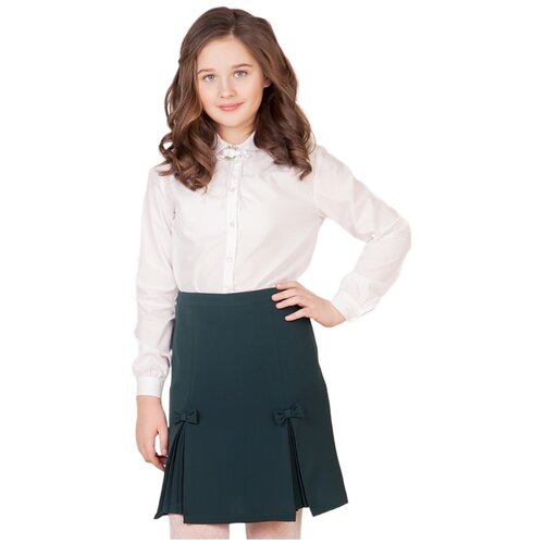 фото Школьная юбка инфанта, мини, размер 170/88, зеленый