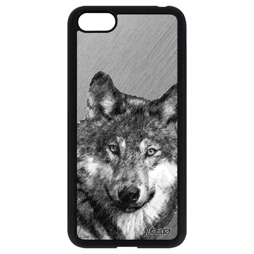 фото Противоударный чехол на смартфон // huawei y5 2018 // "дикий волк" злой охота, utaupia, серый