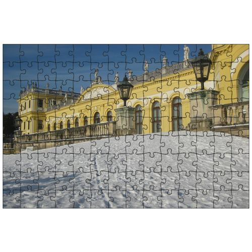 фото Магнитный пазл 27x18см."замок, зима, кассель" на холодильник lotsprints