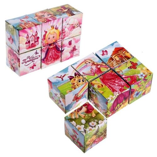 фото Кубики «принцессы» картон, 6 штук, по методике монтессори iq-zabiaka