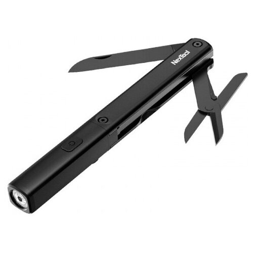 фото Мультитул фонарик-ножницы-нож xiaomi nextool pen tool 3-in-1 n1 black