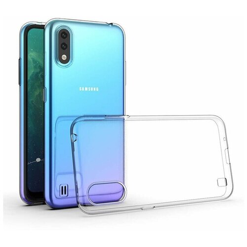 фото Ультратонкий силиконовый чехол для телефона samsung galaxy a01 / прозрачный защитный чехол для смартфона самсунг галакси а01 / premium силикон накладка с протекцией от прилипания / ультратонкий премиум силикон (прозрачный) life style