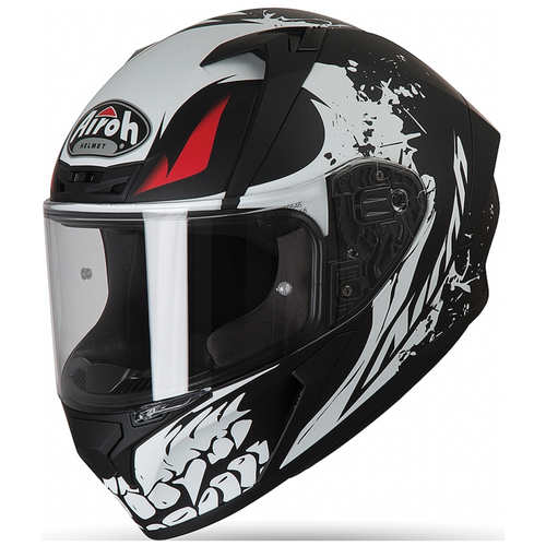 фото Шлем интеграл airoh valor bone, мат., черный/белый, размер l airoh helmet