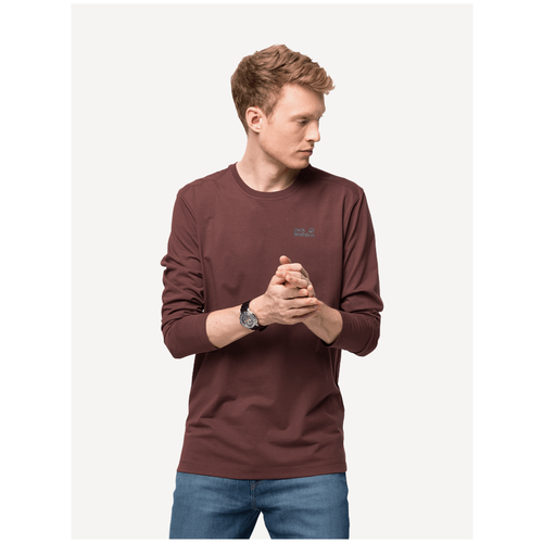 фото Лонгслив jack wolfskin essential longsleeve размер m, cordovan red