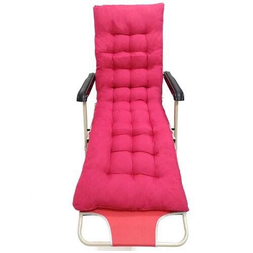 фото Раскладушка кресло-кровать с матрасом icon, 178х52х38 см, бордовая urm