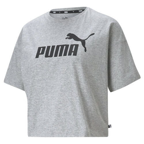 фото Футболка puma essentials logo cropped women's tee, размер xxs, серый