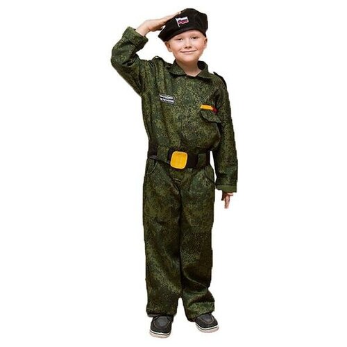 фото Карнавальный костюм "спецназ", берет, комбинезон, пояс, 3-5 лет, рост 104-116 см бока