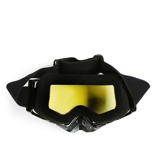 фото Очки-маска кнр со съемной защитой носа, стекло желтое, черные