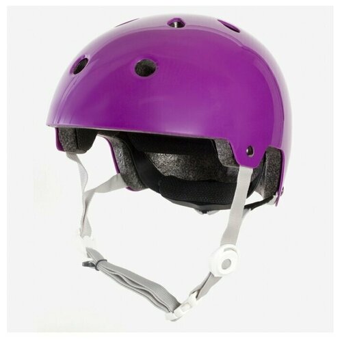 фото Шлем для катания на роликах, скейтборде, самокате фиолетовый play 5 oxelo x decathlon