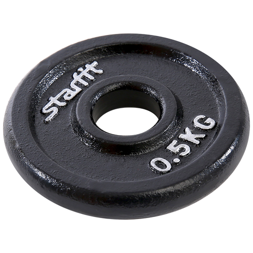 фото Диск чугунный bb-204 0,5 кг, d26 мм, черный, 2 шт starfit