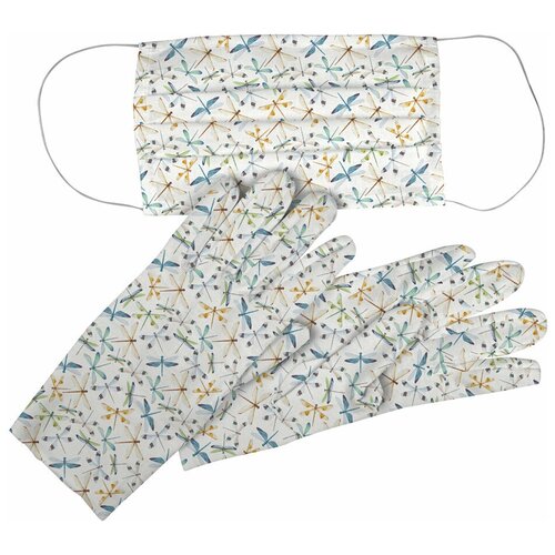 фото Защитный набор перчатки+маска "стрекозы" s marengo textile