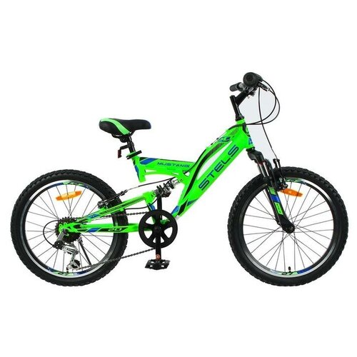 фото Велосипед 20" stels mustang v, v010, цвет зеленый, размер 13" нет бренда