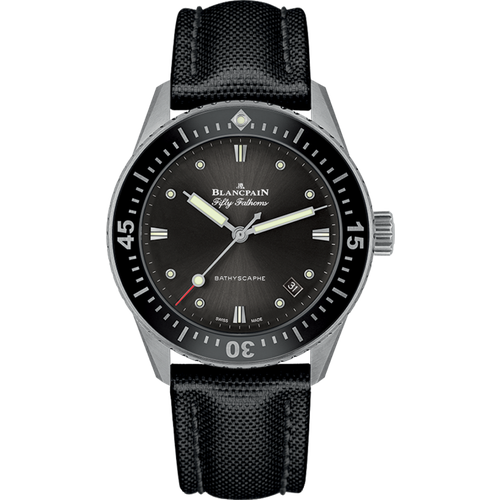 фото Наручные часы blancpain blancpain fifty fathoms bathyscaphe n05100b011010nb52a, серый