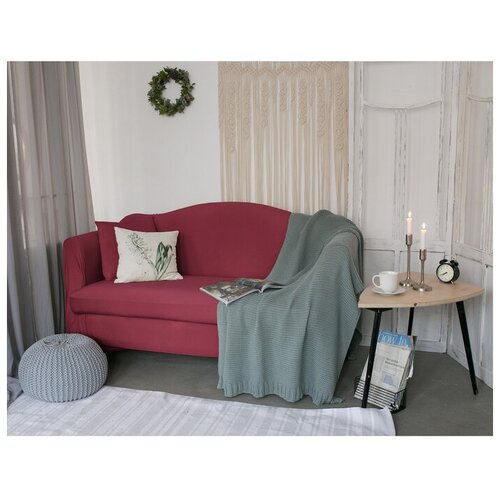 фото Чехол для мягкой мебели collorista,3-х местный диван,наволочка 40*40 см в подарок,бордовый 2480997