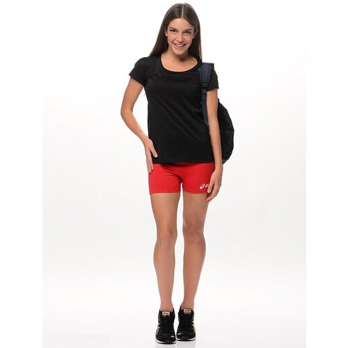 фото Волейбольные шорты asics, на резинке, влагоотводящие, размер l, красный