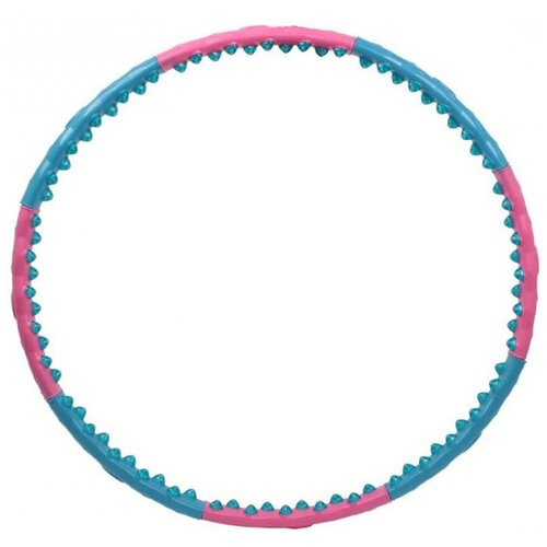 фото Массажный обруч bradex с 80 силиконовыми шариками sf0547 110 см голубой/розовый