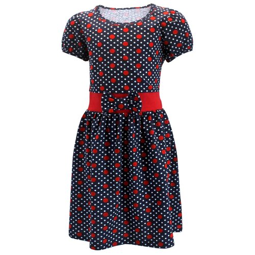 фото Платье trend размер 98-56(28), темно-синий/ красный/ белый