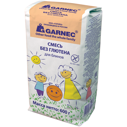 фото Garnec смесь для приготовления блинов без глютена, 0.6 кг