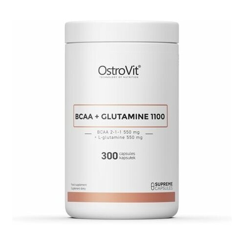 фото Бцаа + глутамин ostrovit supreme capsule bcaa + glutamine 1100 mg, 300 капсул