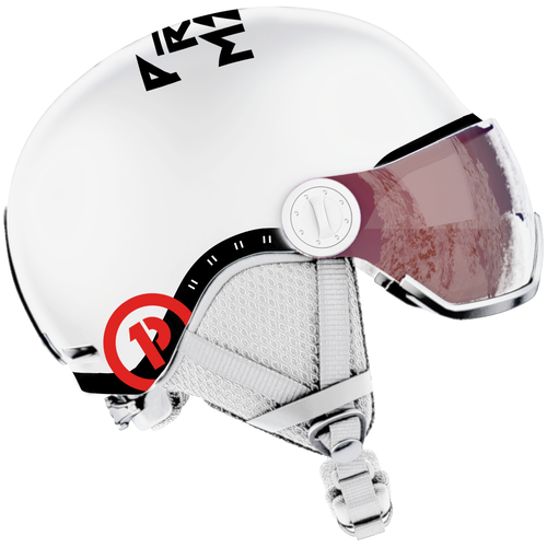 фото Шлем защитный prime snowboards cool-c2 visor, р. l (58 - 61 см), white