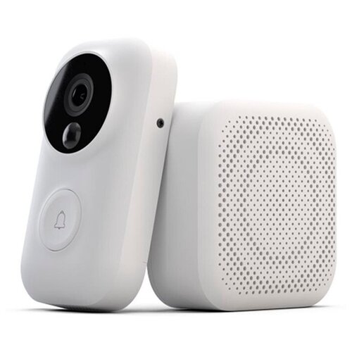 фото Умный дверной звонок с камерой распознавания xiaomi mijia smart video doorbell (mjml01-fj) белый